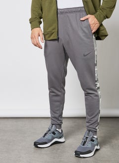 Buy Dri-FIT Tapered Camo Panel Training Sweatpants Grey in UAE