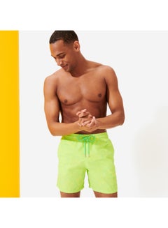 Buy Printed Swim Shorts Yellow/Green in UAE
