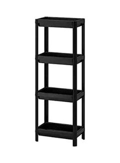 Buy 4 Layer Floor Type Storage Shelf Black 100x36x23cm in UAE