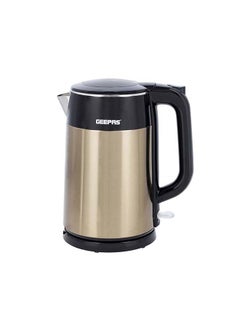 Buy Double Layer Electric Kettle,Quick Boil Water Kettle, Stainless Steel Cordless Kettle, Auto Shut-Off & Boil-Dry Protection, Tea & Coffee Maker 1.7 L 1800.0 W GK38052 Gold/Black in UAE