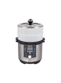 Buy Multi-Function Pressure Cooker, Steamer & Egg Boiler,Non-Stick Pot | 24 Hours Delay Timer | 18-In-1 Multi-Functions | Cook Rice, Crispy, Soup, Stew, Porridge, Steam, Slow Cooker, Cake, Egg, Yogurt, Bean, Meat 6.0 L 1000.0 kW GMC35037 Silver/Black in Saudi Arabia