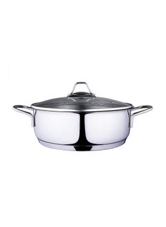 Buy Stainless Steel 2.64 Quarts Modernist Saute Pan with Encapsulated Bottom and Induction Cookware Silver 24cm in UAE