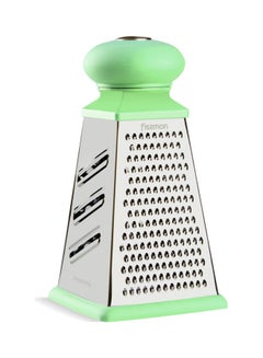 Buy 4 Side Grater, Vegetable and Fruits Slicer, Cheese Shredder Green/Silver in UAE