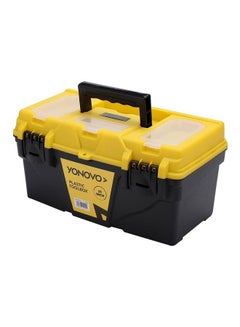 Buy Plastic Tool Box Black/Yellow 15inch in Saudi Arabia