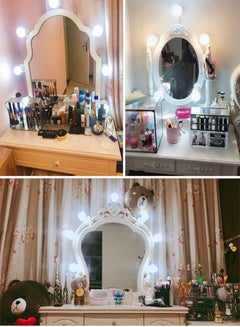 Buy 10-LED Stepless Dimmable Vanity Mirror Light Bulb For Dressing Table White in UAE