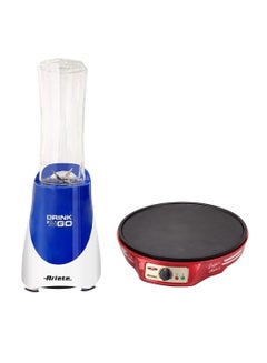 Buy Party Time Crepe Maker Blender Drink Machine 0.8 L 500.0 W ART183+563BL Red in UAE