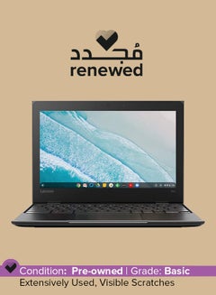 اشتري مجدد - لابتوب كروم بوك 100E (2019) بشاشة مقاس 11.6 بوصة ومعالج ميديا تيك MTK 8173C وذاكرة رام سعة 4 جيجابايت ومحرك أقراص eMMC سعة 32 جيجابايت من الجيل الثامن ونظام تشغيل كروم OS وبطاقة رسومات مدمجة أسود في الامارات