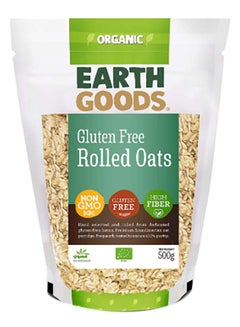 Buy Organic High Fiber Gluten-Free Rolled Oat Flakes 500grams in UAE