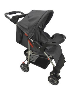 Buy Easy  One Hand Fold Stroller With Multi-Postion Reclining Seat For Infant, 0 Months +, Dark Grey in UAE