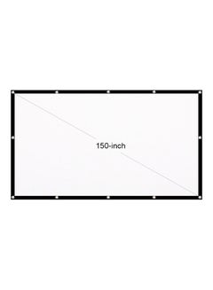 Buy 150-Inch Portable Foldable Thick Durable HD 16:9 Projection Screen V7736-150-V White/Black in UAE