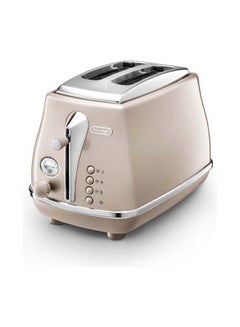 Buy 2-Slice Icona Metallics Toaster 900.0 W CTOT2003.BG Beige in Saudi Arabia