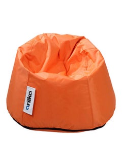 Buy Leather Small Puff Bean Bag Orange 78 × 50cm in Egypt