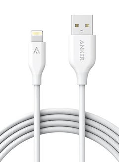Buy PowerLine Apple MFi Certified Premium Cable 3 Feet White in Saudi Arabia