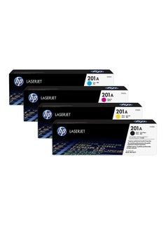 Buy 201A Toner Set CF400A, CF401A, CF402A, CF403A Black Cyan Yellow Magenta in Saudi Arabia