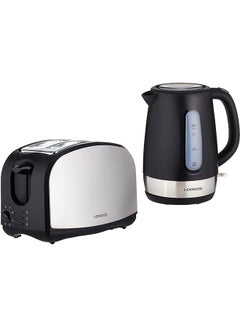 Buy Bundle Breakfast Set With 1.7L Electric Kettle And 2 Slice Bread Toaster MPM02.000BK 2200 W Tcm01.aobk - Zjp01.aobk Silver/Black in UAE