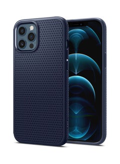 Buy Protective Case Cover For iPhone 12 Pro Max Liquid Air Navy Blue in UAE