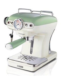 Buy Vintage Pump Espresso Machine 0.9 L 850 W ART1389A-GR Green/Cream in Saudi Arabia