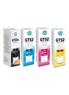 Buy GT53XL (Black) + GT52 (Cyan, Yellow, Magenta) Pack of 4 Bundle Multicolor in Saudi Arabia