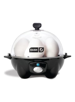 Buy Rapid Egg Cooker: 6 Egg Capacity Electric Egg Cooker For Hard Boiled Eggs, Poached Eggs, Scrambled Eggs, Or Omelets With Auto Shut Off Feature 360 W DEC005BK Black/Clear in UAE