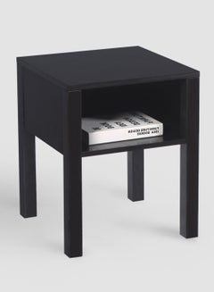 Buy Nightstand Table  - Bedside Table Wood Nightstand Comdina - Bedroom Furniture - Black 450*450*550mm in Saudi Arabia