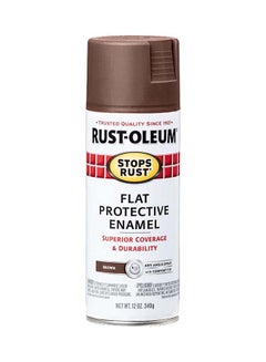 Buy Stops Rust Flat Protective Enamel Spray Brown in UAE