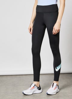 Buy Dri-Fit 7/8 Icon Clash Mid-Rise Leggings Black in Saudi Arabia