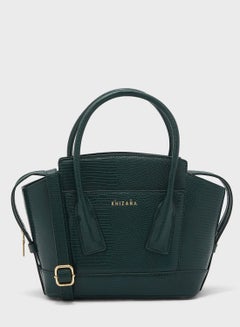 اشتري Texture Front Pocket Satchel Green في الامارات