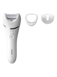 Buy BRE700 Series 8000 Wet and Dry Epilator White/Silver 18x7x7cm in UAE