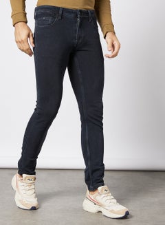 Buy Essential Slim Fit Jeans Dark Blue in UAE