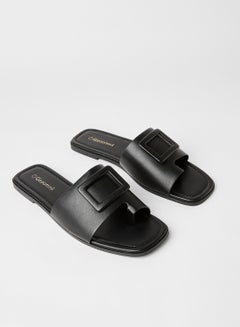 Buy Casual Comfortable Flat Sandals Black in Saudi Arabia