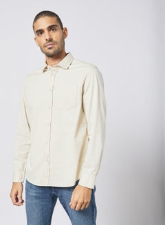 Buy Regular-Fit Pocket Shirt Beige in Saudi Arabia