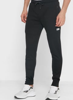 Buy Cuffed Mid-Rise Sweatpants Black in UAE