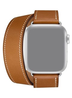 Buy Ethnic Replacement Watchband For Apple Watch Series 1/2/3/4/5/6/7/SE 38-40-41mm Brown in Saudi Arabia