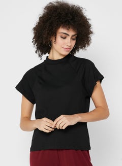Buy Round Neck T-Shirt Black in Saudi Arabia