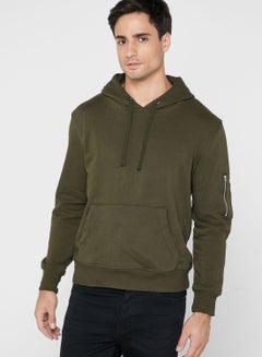 اشتري Patch Pocket Hoodie Green في السعودية