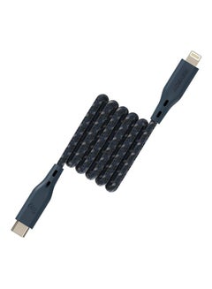 اشتري Apple MFi Certified Nylon Braided USB-C To Lightning Data Sync And Charging Cable 1.2m أزرق في الامارات