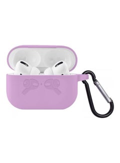 Buy Silicone Case Cover for Apple AirPods Pro Purple in Saudi Arabia