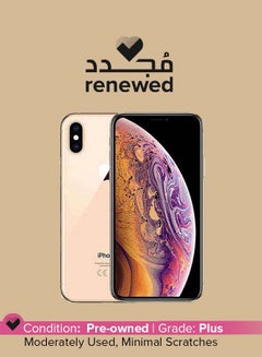 اشتري مُجدد - آيفون XS مع تطبيق فيس تايم بذاكرة داخلية سعة 256 جيجابايت ويدعم تقنية 4G LTE - مواصفات عالمية، لون ذهبي في الامارات