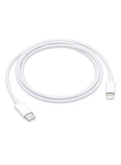 اشتري كابل USB-C إلى Lightning - 1 متر أبيض أبيض في الامارات