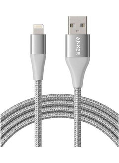 Buy Powerline II Lighting Data Sync And Charging Cable Silver in UAE