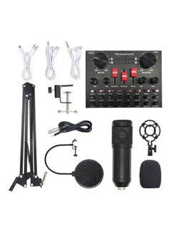 Buy Professional Sound Card And Microphone Kit With Tripod Stand PSM-Mic01-BM800black Black in Saudi Arabia