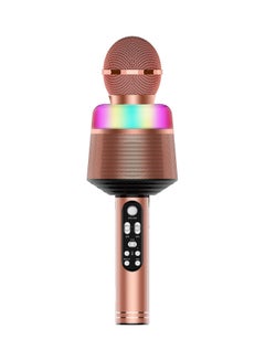 Buy 3-In-1 Portable Handheld Wireless Microphone Rose Gold in Saudi Arabia