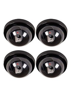 Buy 4-Piece Fake Security Cameras Black in UAE