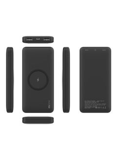 Buy 10000.0 mAh Wireless Mobile Power Bank Black in Saudi Arabia