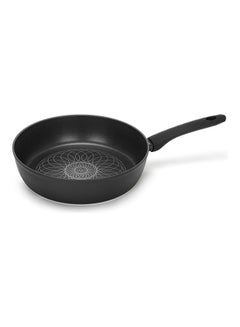 Buy Deep Frying Pan Monique Series Non-Stick Coated Induction Bottom Black/White 28cm in UAE