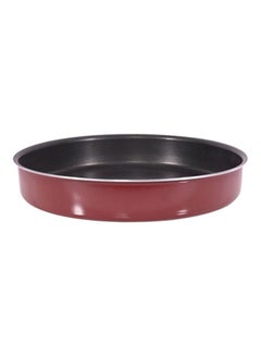 Buy Non-Stick Round Shaped Bakeware Pan Red/Black 30x5.5x30cm in Saudi Arabia