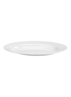 Buy Melamine Oval Tray White 14inch in UAE