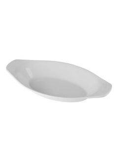 Buy Melamine Oval Bowl White 9inch in UAE