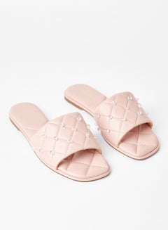 Buy Comfortable Footbed Trendy Flat Sandals Cardiff Pink in Saudi Arabia