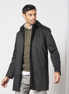 Buy Timeless Button Down Coat Black in UAE